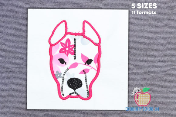 American Pit Bull Terrier Applique for Small Business