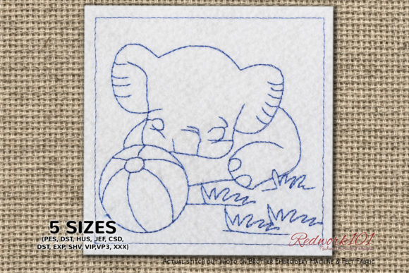 Baby Elephant with Ball: Design Review for Merch