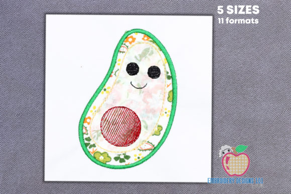 Cartoon Baby Avocado Applique for Kids