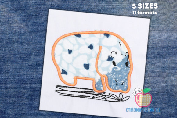 Funny Fat Hippo Applique for Kids Review